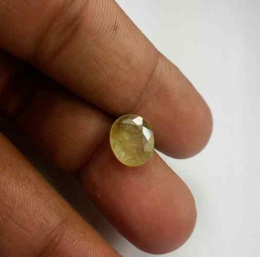4.00 Carats African Green Sapphire 10.83 x 9.00 x 3.62 mm