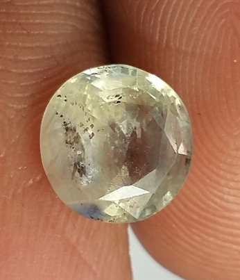 2.16 Carats White Sapphire 7.72 x 7.54 x 4.20 mm