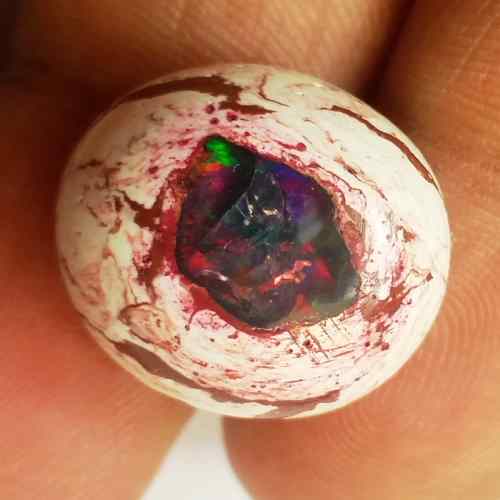 13.9 Carats Natural Mexicon Opal 17.82 x 16.57 x 8.45 mm