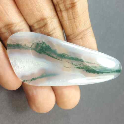 51.67 Carats Moss Agate 59.88 x 20.96 x 3.75 mm