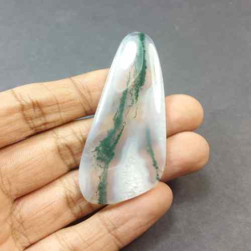 51.67 Carats Moss Agate 59.88 x 20.96 x 3.75 mm