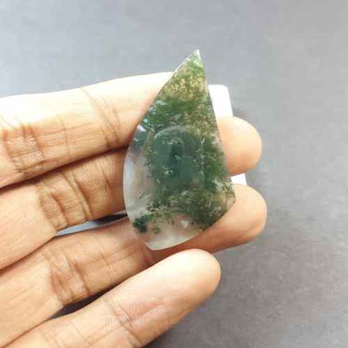 29.55 Carats Moss Agate 46.65 x 24.07 x 4.06 mm