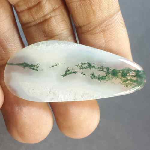 33.63 Carats Moss Agate 44.93 x 18.87 x 4.67 mm