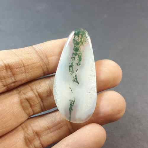 33.63 Carats Moss Agate 44.93 x 18.87 x 4.67 mm