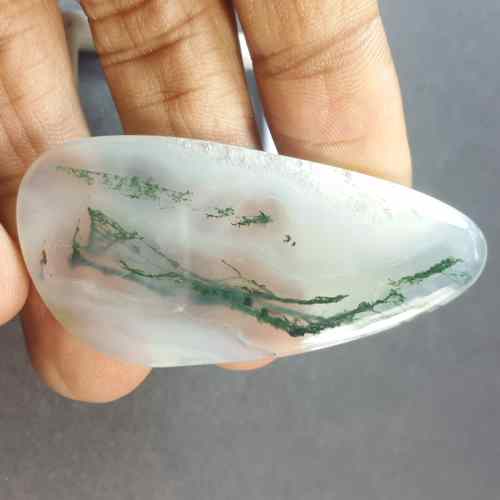 47.7 Carats Moss Agate 54.78 x 25.83 x 4.25 mm