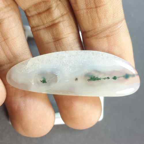 29.63 Carats Moss Agate 43.64 x 6.08 x 5.01 mm