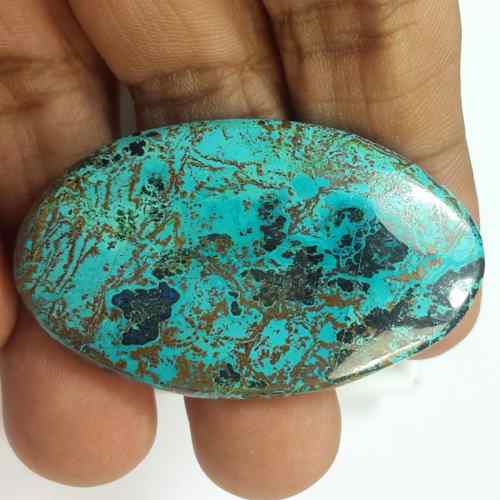 65.37 Carats Natural Shattuckite Azurite 44.37 x 29.37 x 5.98 mm