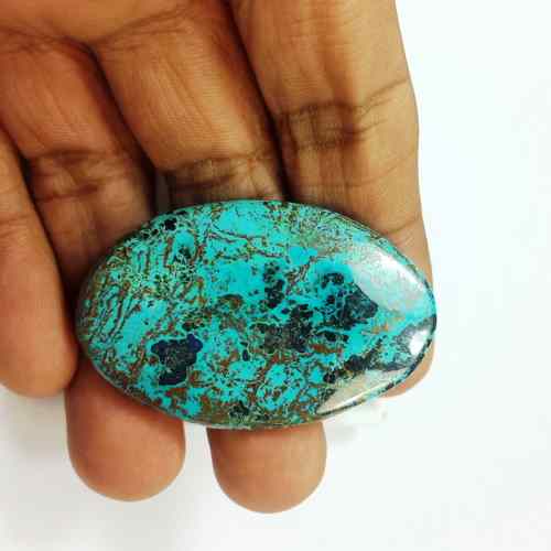 65.37 Carats Natural Shattuckite Azurite 44.37 x 29.37 x 5.98 mm