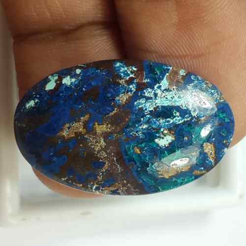 26.29 Carats Natural Shattuckite Azurite 25.85 x 18.71 x 5.79 mm