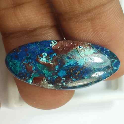 19.34 Carats Natural Shattuckite Azurite 27.59 x 14.96 x 4.81 mm