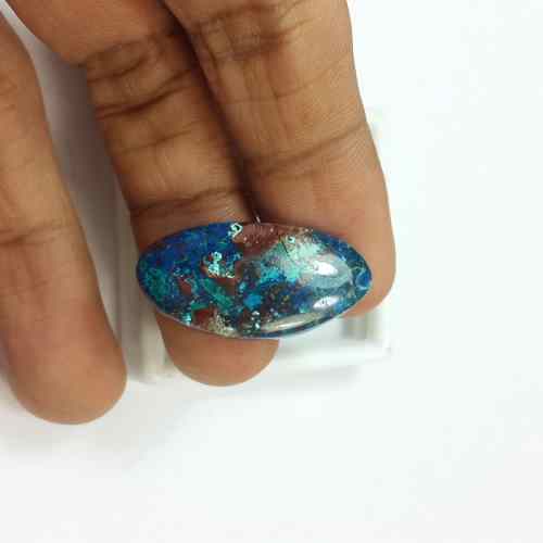 19.34 Carats Natural Shattuckite Azurite 27.59 x 14.96 x 4.81 mm