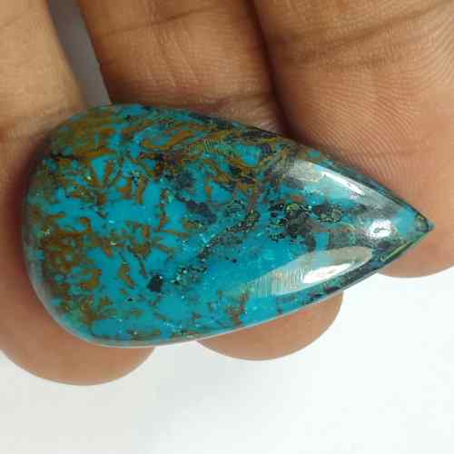 32.79 Carats Natural Shattuckite Azurite 32.65 x 22.55 x 5.74 mm