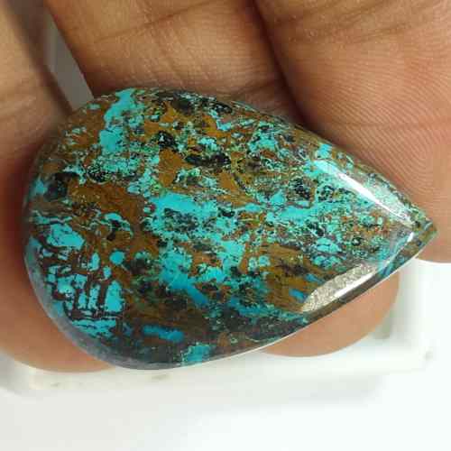 38.73 Carats Natural Shattuckite Azurite 29.72 x 24.92 x 6.42 mm