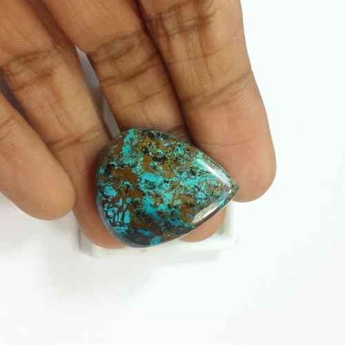 38.73 Carats Natural Shattuckite Azurite 29.72 x 24.92 x 6.42 mm