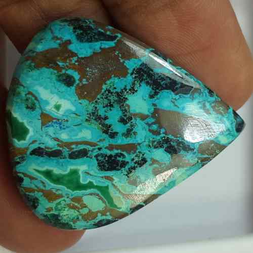 41.73 Carats Natural Shattuckite Azurite 33.83 x 34.43 x 5.50 mm