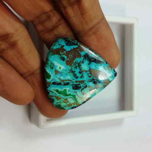 41.73 Carats Natural Shattuckite Azurite 33.83 x 34.43 x 5.50 mm