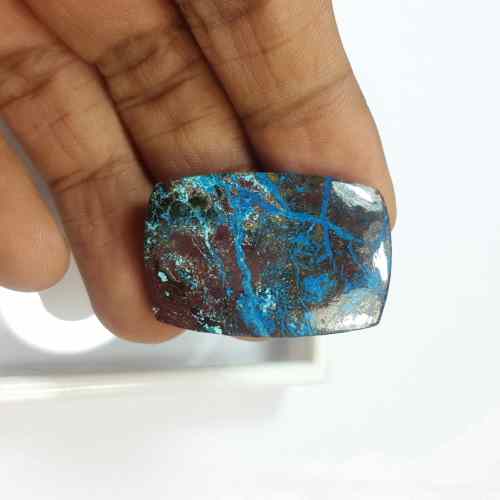 34.98 Carats Natural Shattuckite Azurite 31.70 x 23.37 x 4.15 mm
