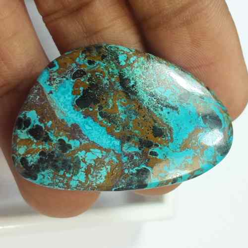 52.72 Carats Natural Shattuckite Azurite 38.80 x 27.35 x 6.04 mm