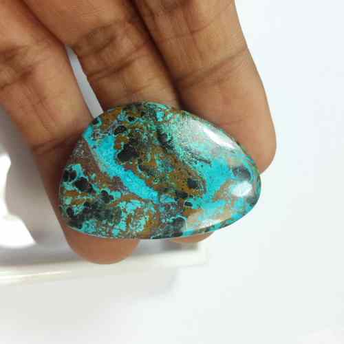 52.72 Carats Natural Shattuckite Azurite 38.80 x 27.35 x 6.04 mm