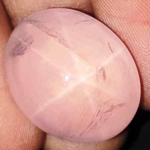 38.9 Carats Natural Star Rose Quartz 21.23 x 17.07 x 16.48 mm