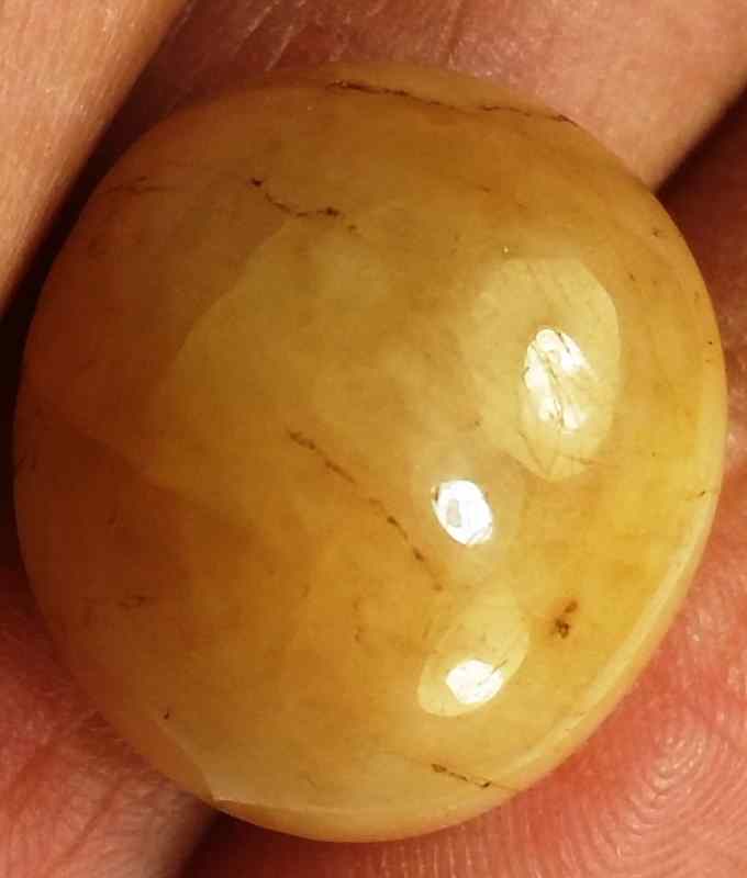 23.27 Carats Padparadscha Cabs Sapphire 17.34 x 16.41 x 8.90 mm