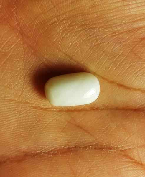 10.72 Carat Italian White Coral 15.33 X 8.51 X 7.96 mm