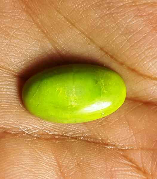 8.22 Carat Australia Gaspeite 22.17 X 12.57 X 4.42 mm