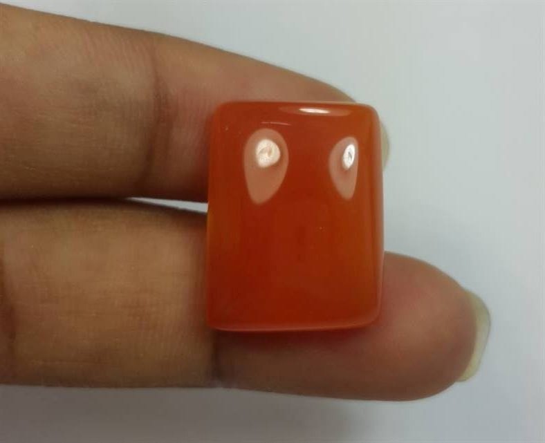 15.13 Carats Orange Chalcedony 18.72 x 14.28 x 5.75 mm