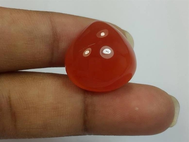 18.41 Carats Orange Chalcedony 17.21 x 17.50 x 8.59 mm
