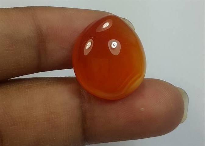 11.79 Carats Orange Chalcedony 17.64 x 15.96 x 5.74 mm