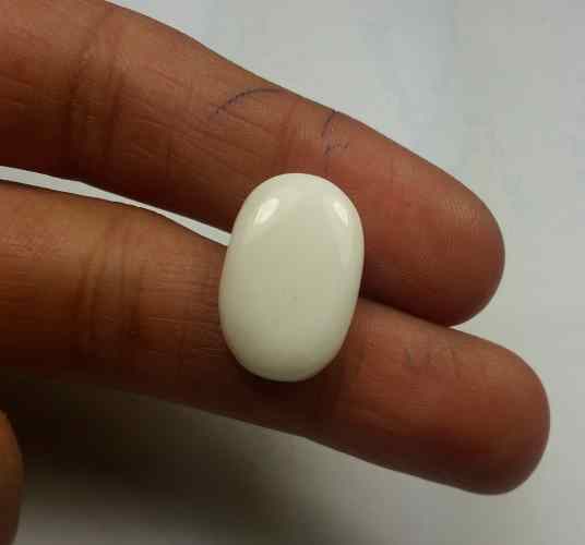 13.78 Carats Italian White Coral 19.44 x 13.44 x 4.98 mm