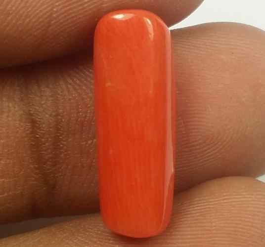 5.36 Carats Red Italian Coral 19.18 x 5.41 x 5.23 mm