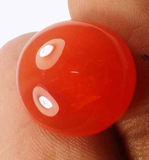 10.96 Carats Carnelian 14.79 x 14.72 x 6.46 mm