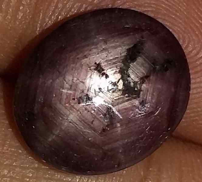 11.34 Carats Purplish Red African Star Ruby 13.23 x 11.25 x 6.30 mm