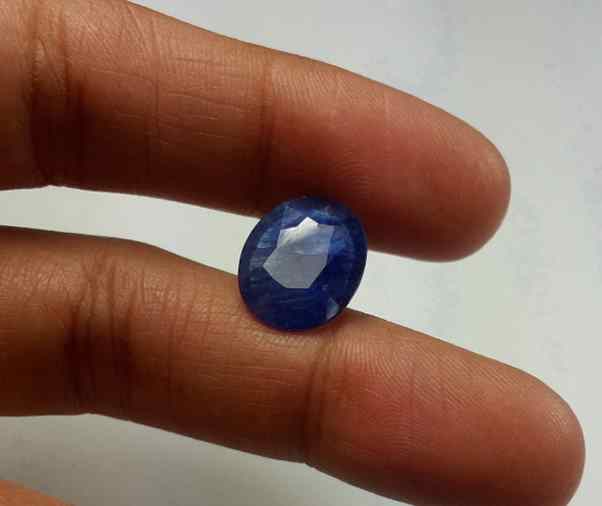 5.35 Carats Blue African Sapphire 12.84 x 10.77 x 4.82 mm