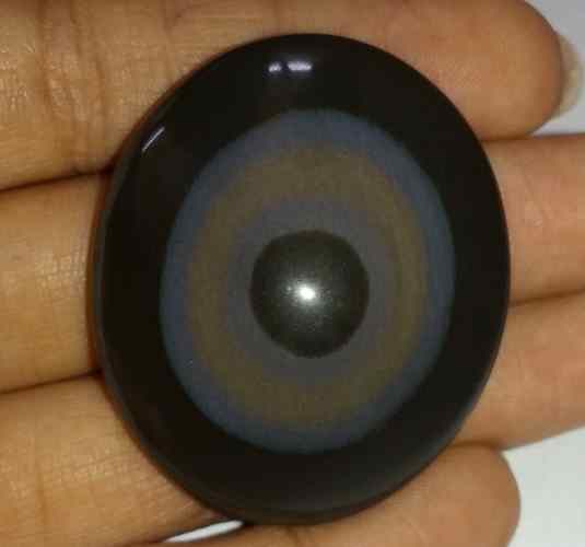 89.50 Carats Obsidian Eye 39.89 X 33.90 X 11.37 mm