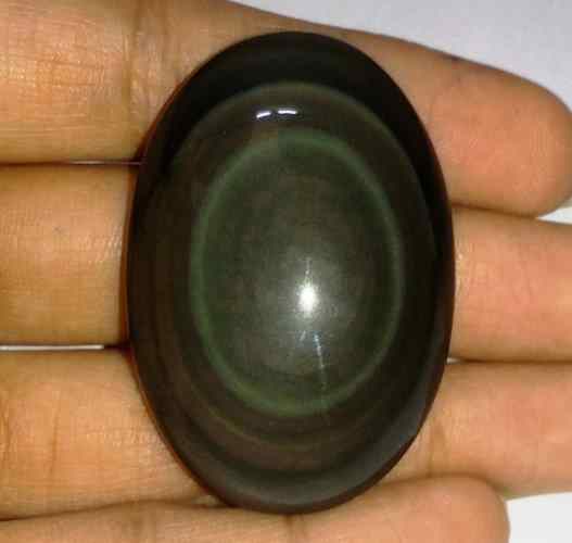 96.89 Carats Obsidian Eye 43.29 X 29.68 X 11.95 mm