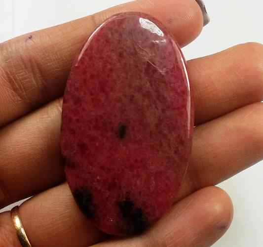 64.72 Carats Rhodonite  47.89 X 28.27 X 3.83 mm