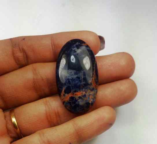34.62 Carats Sodalite 34.98 X 19.82 X 6.53 mm
