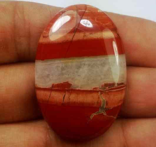46.52 Carats Red River Jasper 25.97 X 24.20 X 5.64 mm