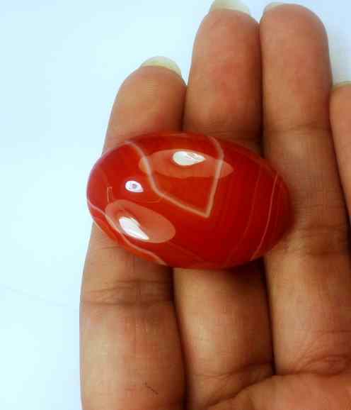 46.12 Carats Banded Agate 35.37 X 23.09 X 7.55 mm