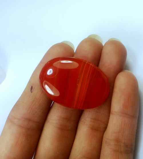 46.61 Carats Banded Agate 33.25 X 23.29 X 6.99 mm