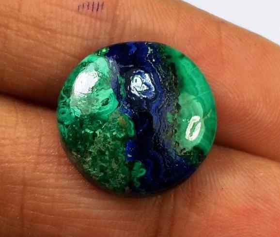 10.44 Carats Azurite Malachite 15.48 X 15.28 X 4.06 mm