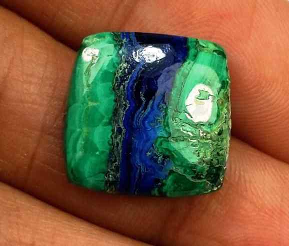 9.59 Carats Azurite Malachite 14.29 X 13.99 X 3.97 mm