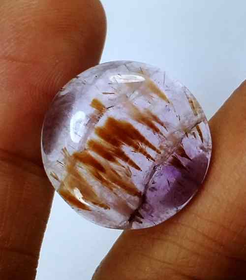 9.81 Carats Cacoxenite 18.25 X 17.25 X 3.78 mm