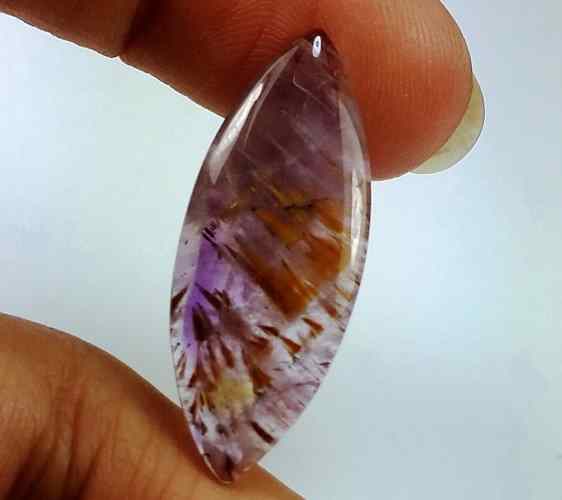 9.86 Carats Cacoxenite 29.60 X 11.72 X 3.78 mm