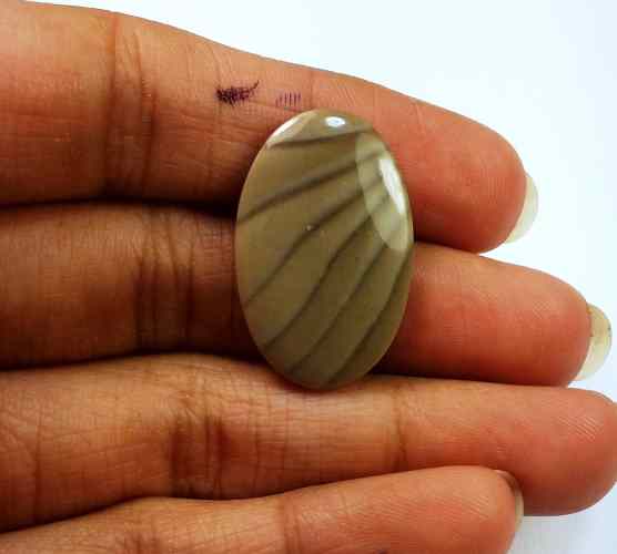 12.72 Carats Striped Flint 26.01 X 16.71 X 3.48 mm