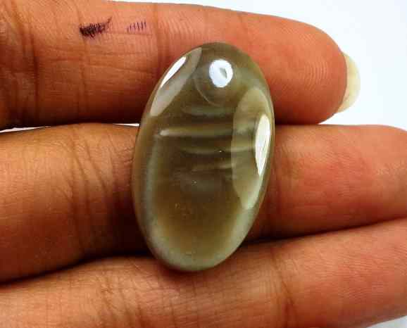 12.95 Carats Striped Flint 27.14 X 16.06 X 3.45 mm