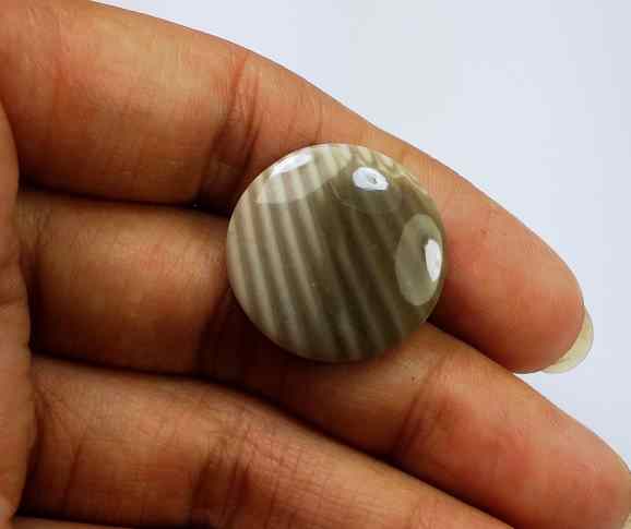 15.59 Carats Striped Flint 20.96 X 20.89 X 4.35 mm
