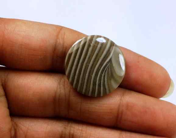 13.21 Carats Striped Flint 21.10 X 20.95 X 3.55 mm